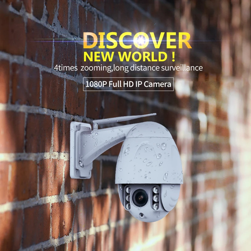 RAYSPPED уличная камера Ip 1080P Водонепроницаемая веб-камера ночного видения ONVIF 4x Zoom