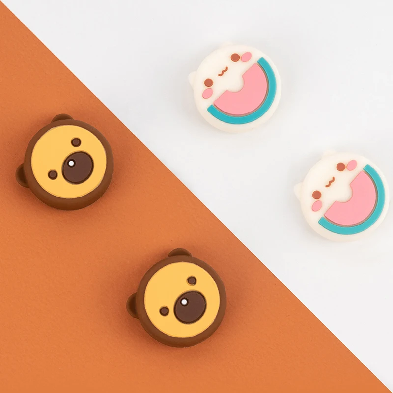 Cute Bear Cat Thumb Grips For Nintendo Switch Joystick Cover Shell JoyCon Handle Case Rocker Cap Accessories | Электроника