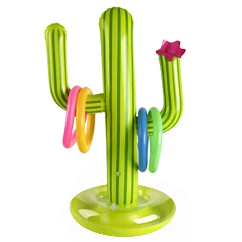PVC inflatable cactus throwing ring toy children's game toy water toy children's toy ferrule