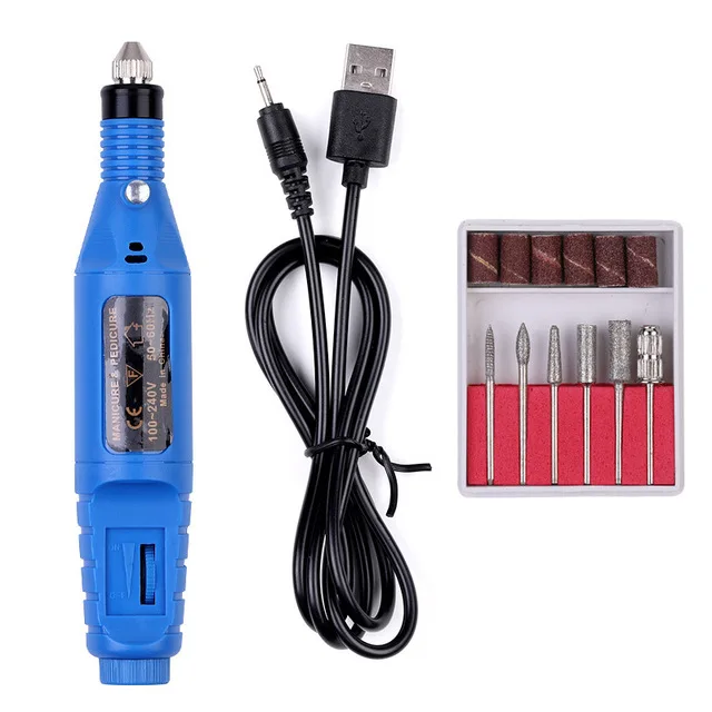 Электрический сверлильный станок для ногтей набор маникюра и педикюра пилочка