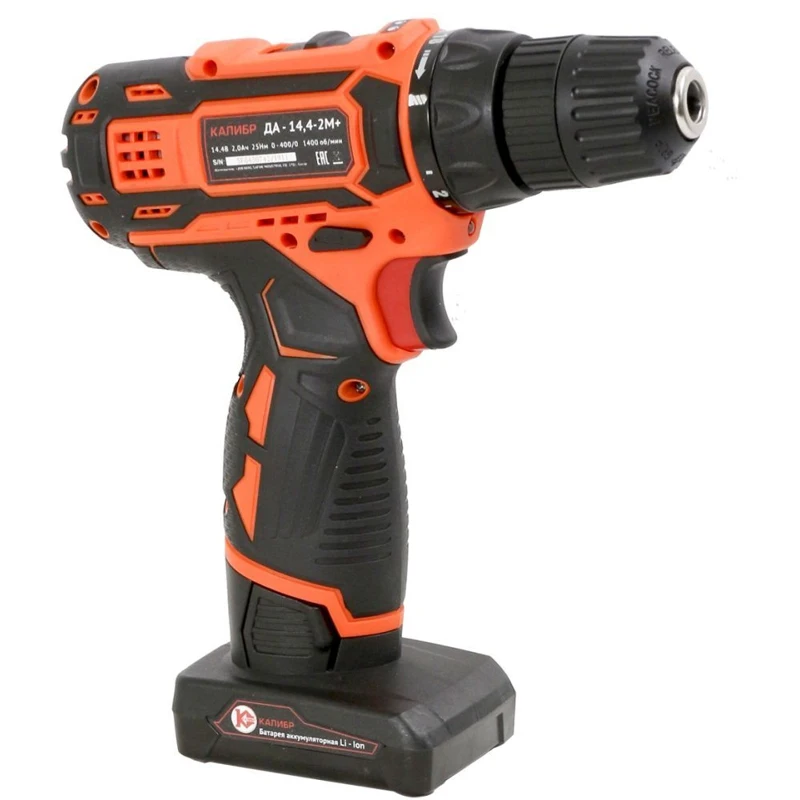 Дрель-шуруповерт КАЛИБР ДА -14 4-2М+ 2Ач с двумя аккумуляторами (0101110) | Инструменты