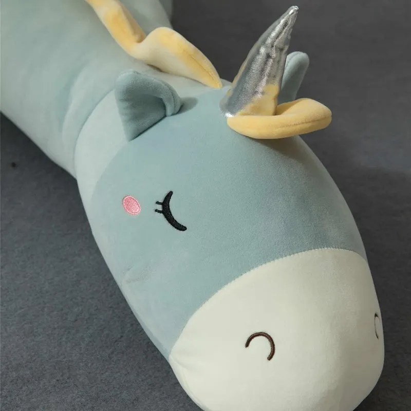 

70cm/95cm Dreamy Soft Cartoon Unicorn Plush Toy Animal Three Colors Horse Stuffed Doll Sofa Chair Pillow Cushion Baby Presents