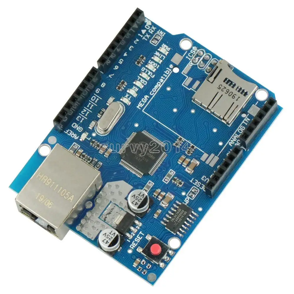 Плата Ethernet W5100 Для основной платы Arduino модуль сетевой расширения RJ45 UNO ATMega 328 1280