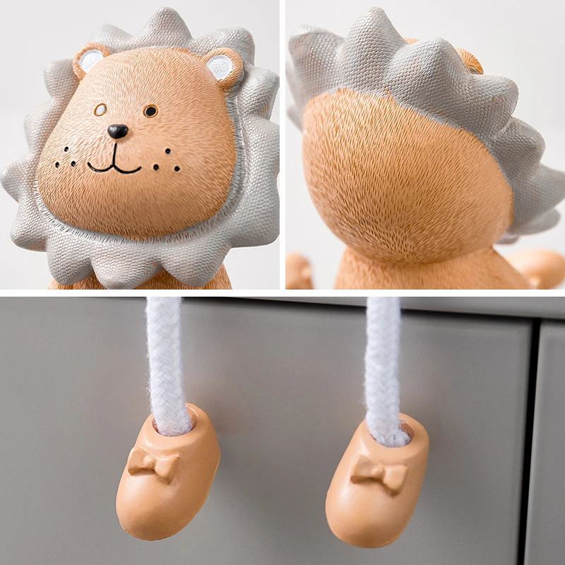 

2PCS Nordic Doll For Living Room Decor Kids Room Decor Resin Doll Animal Figurine Craft For Kids Children Room Decor Kids Gfits