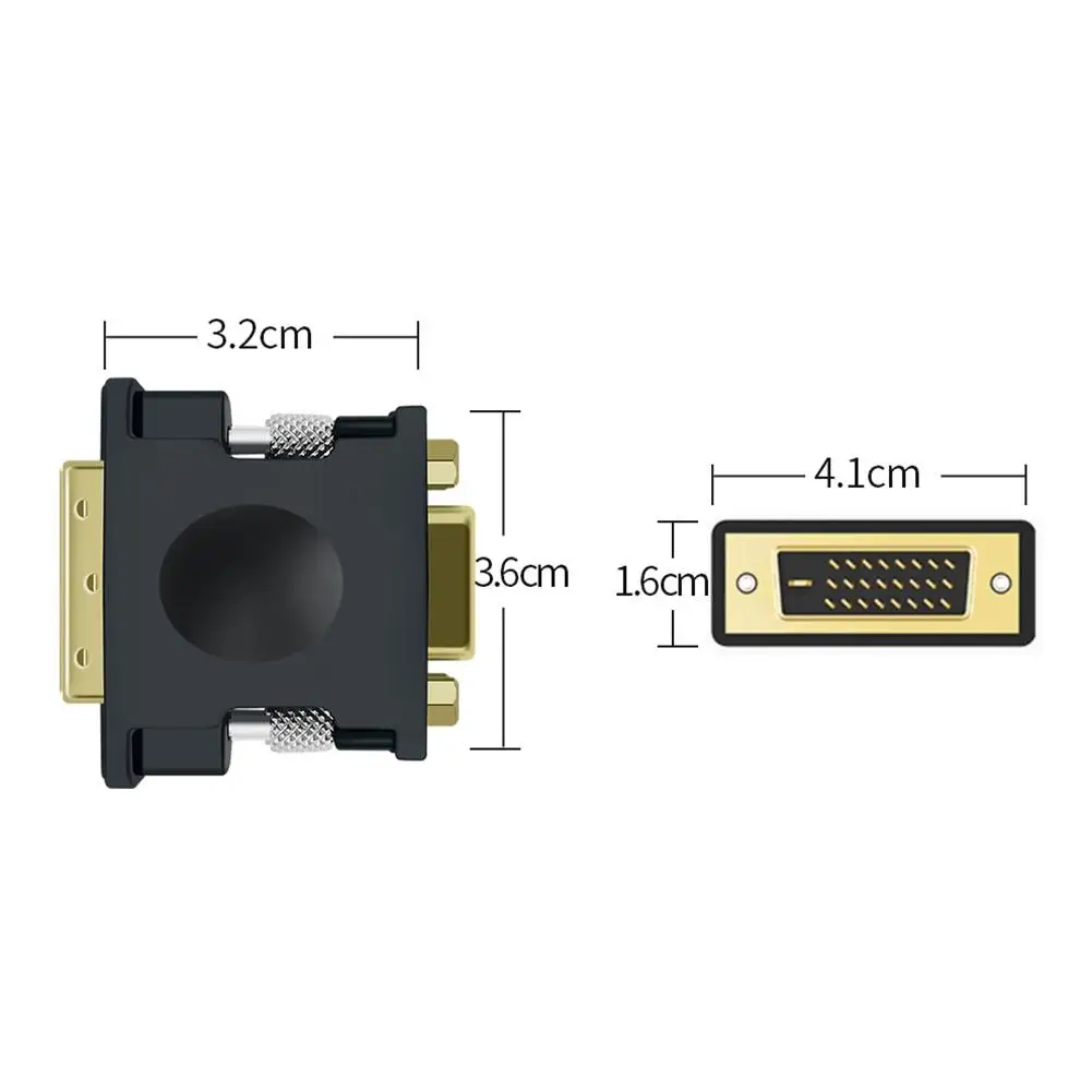 DVI24 1 в VGA конвертер цифро аналоговый сигнал графический адаптер 5 с чипом| |