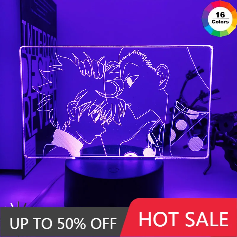 

3d Night Lamp Anime Hunter X Hunter for Kids Child Bedroom Decor Nightlight Dropshipping Manga Gift Hunter X Hunter Night Light