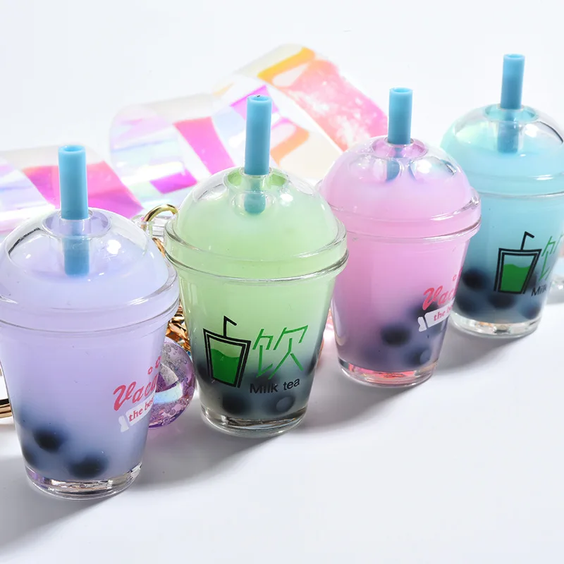 Креативный мини безалкогольных напитков брелок молочный чай в стиле Bubble Tea