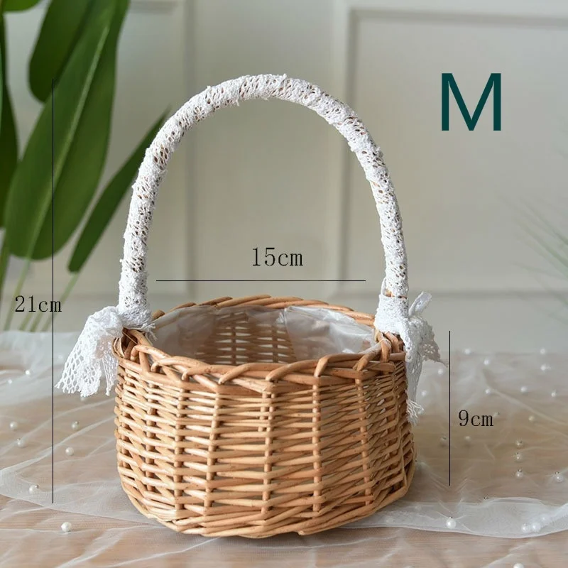 Новая плетеная лоза корзина для хранения еды яйцо фрукты вино коллекция