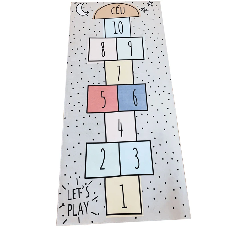

New road game mat digital checkers blanket township blanket children room game crawling mat