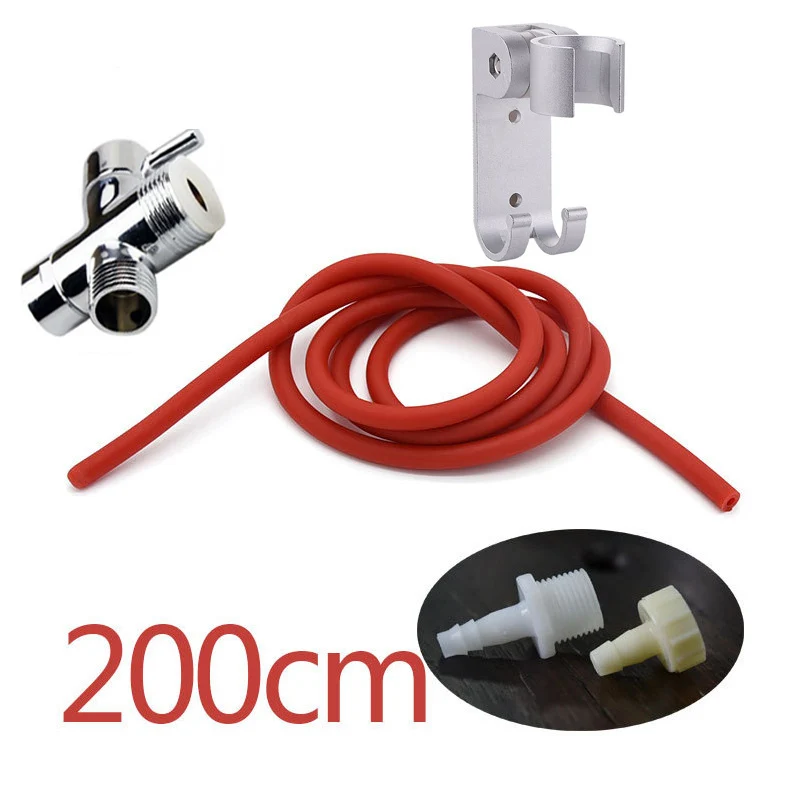 red 200set3 Modun клизма Анальная мойка чистящий душ шланг для биде Анальная мытье Душ биде душ клистир душевая клизма трубка силиконовый анальный шланг - Цвет: red 200set3
