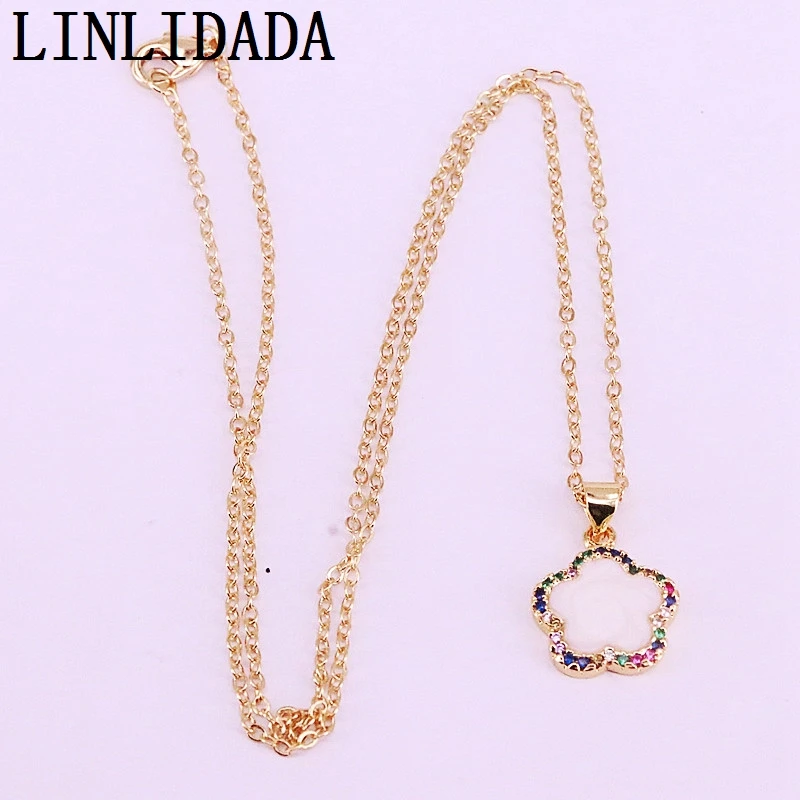 10 шт. модные радужные CZ циркониевые микро выложенные круглые/сердца/бабочки