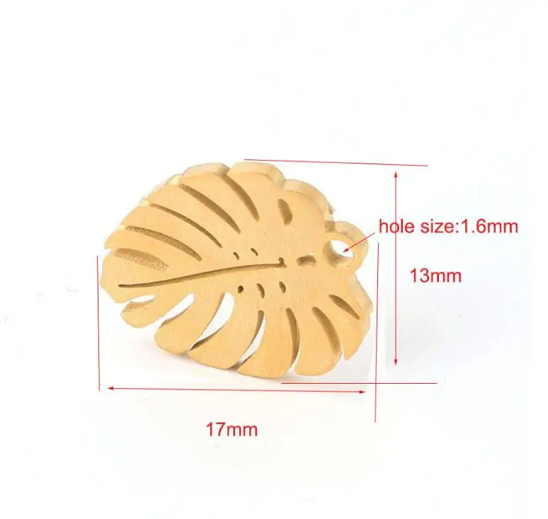 

20pcs Stainless Steel Mirror Polished Pendant Leaf Pendant High Quality DIY Jewelry Charms For Jewelry Making Accessories