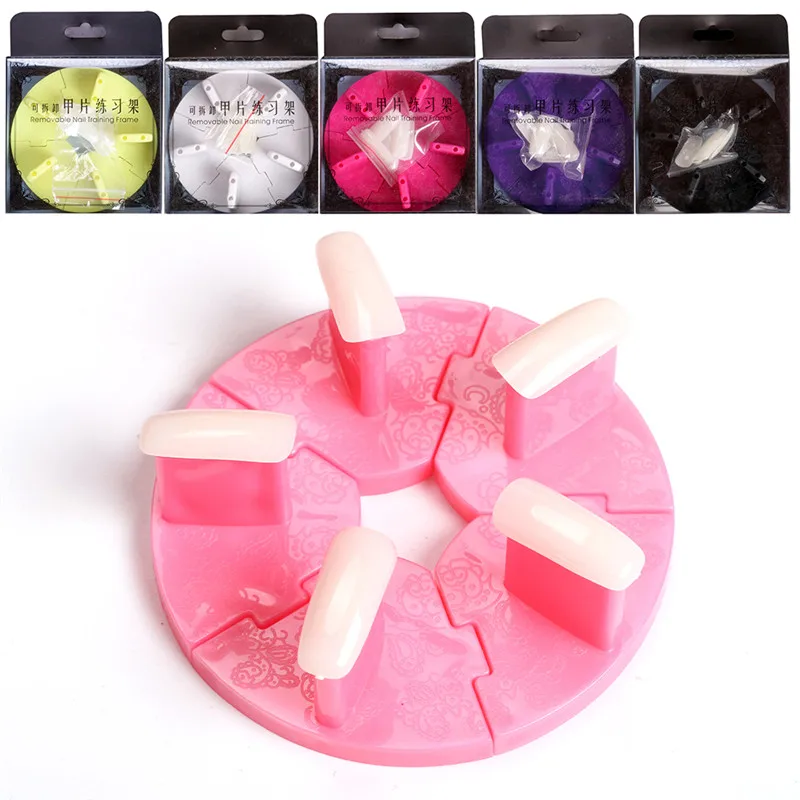1Pc Plastic Lotus Base Beginners Exercise Nail Art Trainer Tool Practice Hand Training Manicure Tools | Красота и здоровье