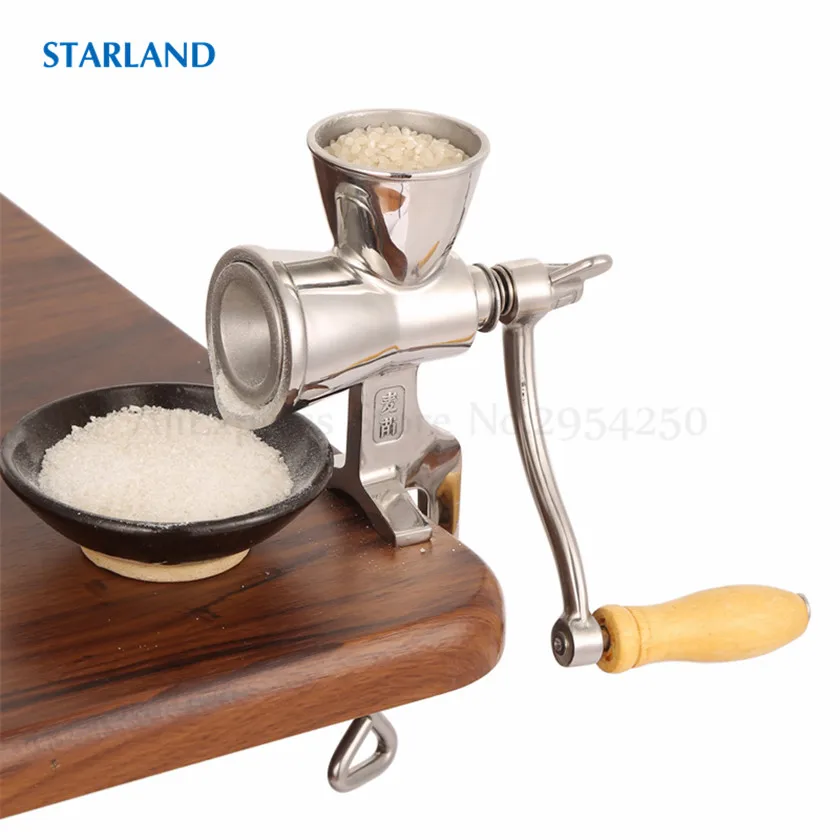 Manual Corn Mill Grinder Upgraded Stainless Steel Grinding Machine Peanut Soybean Coffee Bean Grinding No Cast Iron No Aluminum