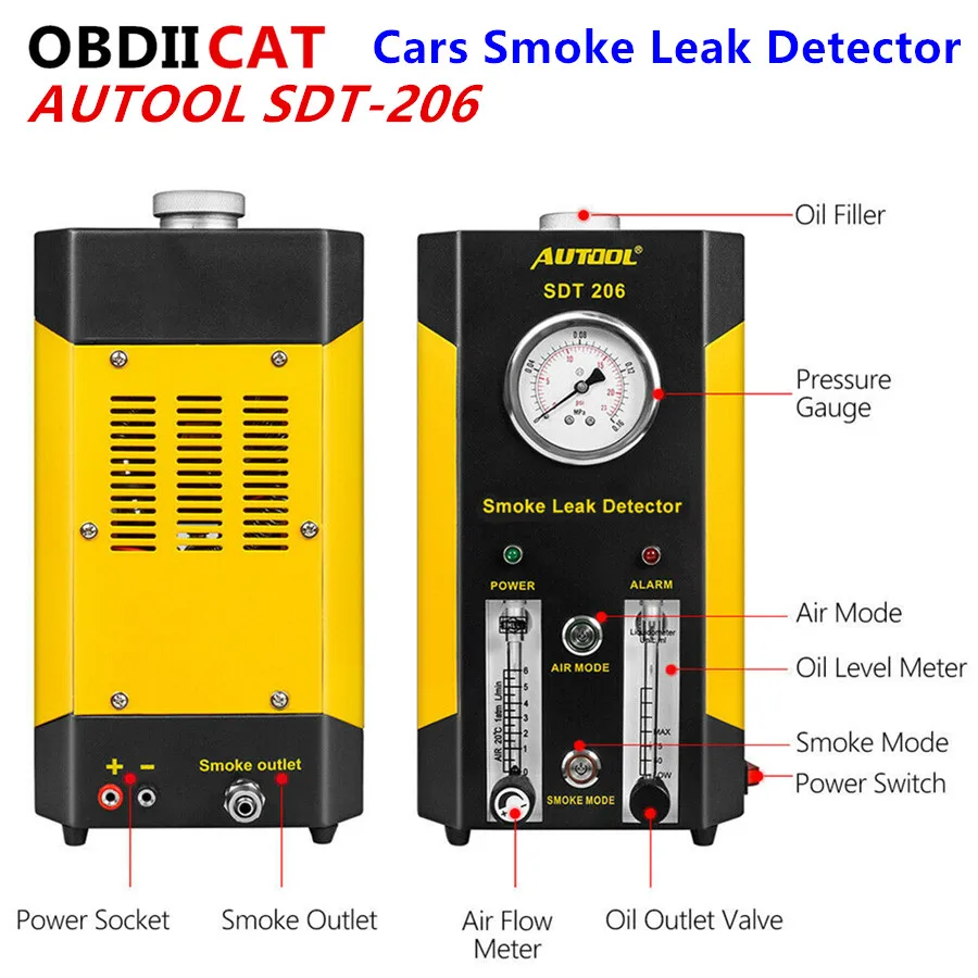 Автомобильные дымовые машины AUTOOL SDT 206 для автомобилей локатор утечки