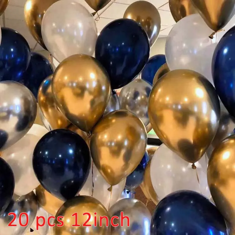 20pcs mixed balloons Lincaier наряд для первого дня рождения для маленьких мальчиков вечерние украшения 12 месяцы фоторамка баннер 1st на день рождения мой 1 год я сам принадлежности - Цвет: 20pcs mixed balloons