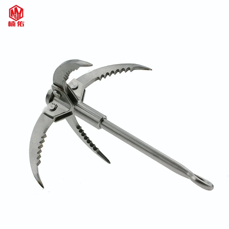 

1PC EDC Big Four Claws Stainless Steel Folding Hook Flying Tiger Claw Outdoor Survival Tool Climbing Claw Mountaineering Hook