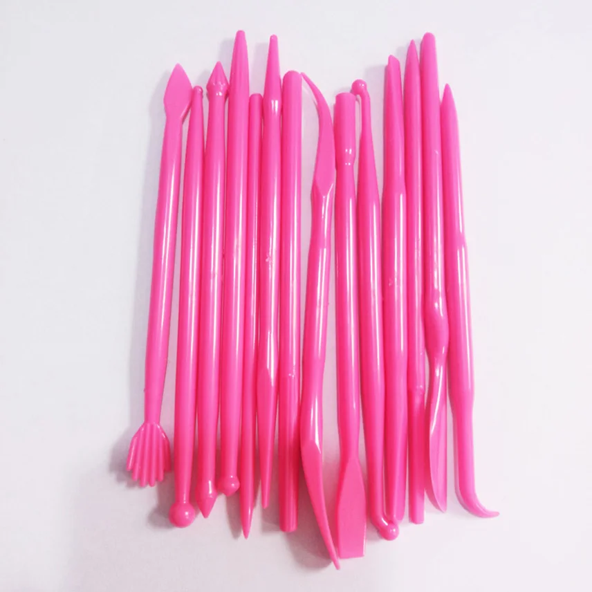 

14Pcs/Set Plastic Clay Sculpting Set Wax Carving Pottery Tools Cake Decorating Tools Set Polymer Clay Mold Crafts Clay Modeling
