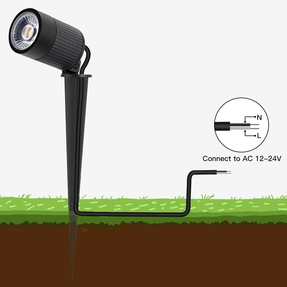 

LED Classic Outdoor Garden Decoration Landscape Light 5W 7W IP67 Waterproof Aluminum-Boby COB-Tech Lamp Patio Lawn Spot Lighting