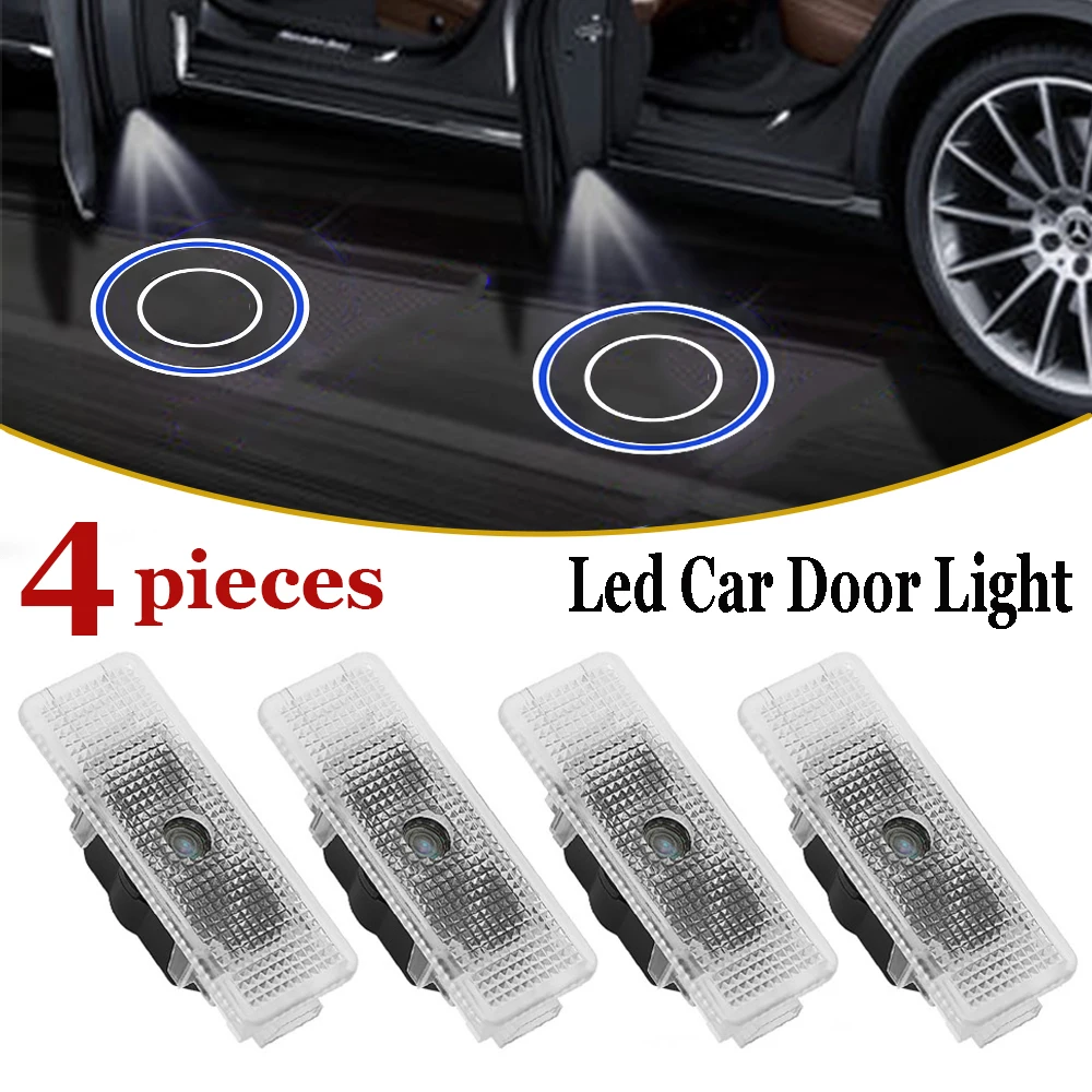 

4 Pcs LED Car Door Welcome Lamp For BMW E39 E53 E52 528i Auto Emblem Ghost Shadow Courtesy Laser Logo Projector Light Luces New