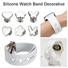 1 шт., декоративный силиконовый браслет в форме цветкасердца