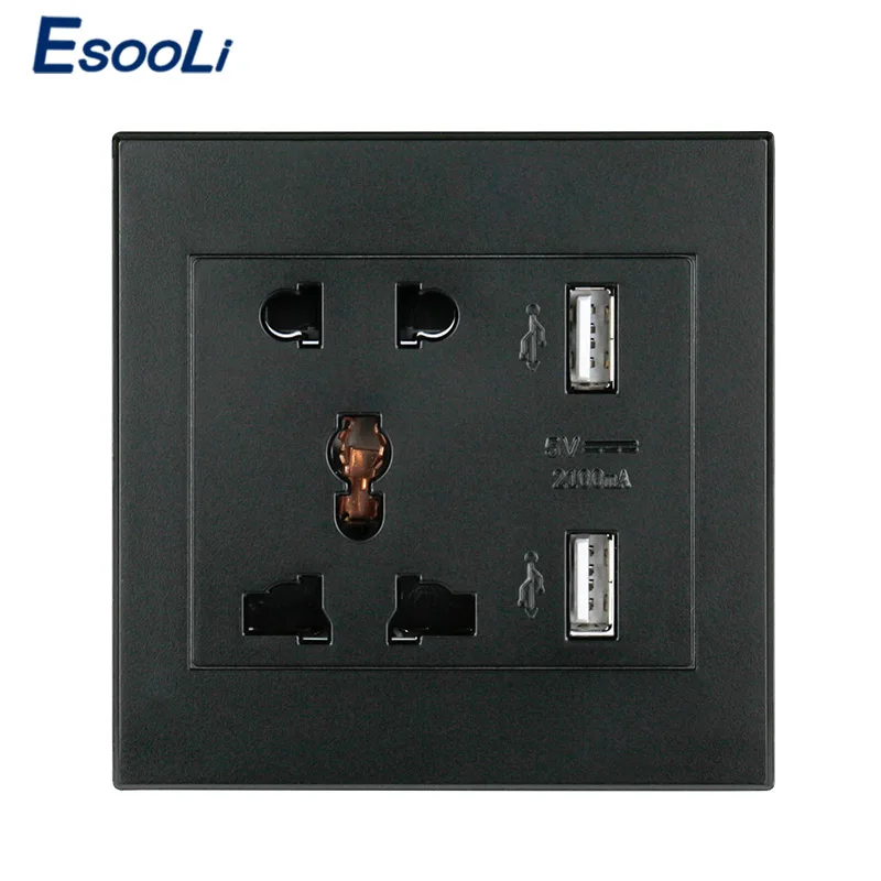 Esooli универсальный стандарт 2.1A USB настенная розетка домашнее настенное зарядное