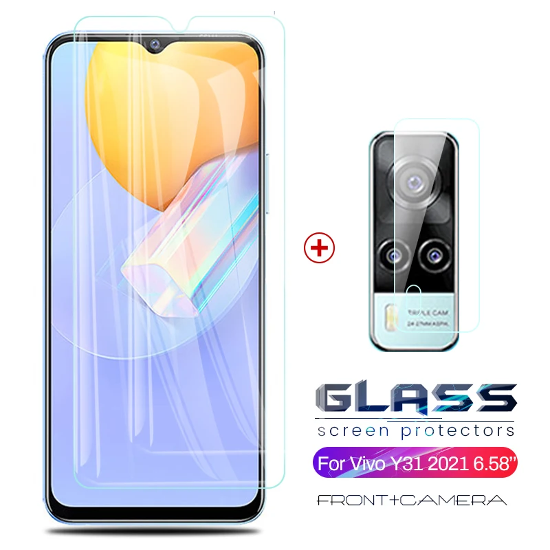 Для voviбыл y31 2021 стеклянная защита для камеры vivo y 31 31y v2036 6 58 ''смартфон броня