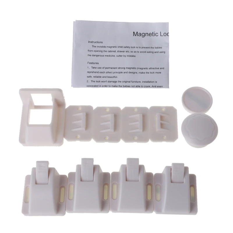 

4pcs Children Magnetic Invisible Lock Baby Kids Cupboard Lock Drawer Safety Lock