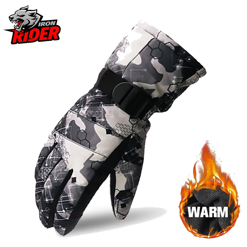 

Перчатки для езды на мотоцикле, водонепроницаемые ветрозащитные зимние перчатки для езды на мотоцикле, варежки для снегохода, Нескользящие...