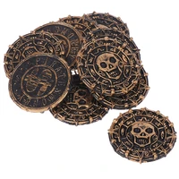 10pcslot plastic pirate treasure coins party props christmas gift game currency halloween party supplies childrens toys