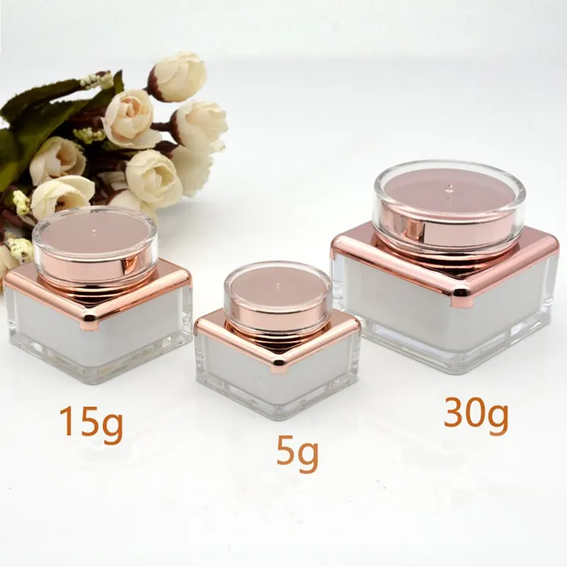 

100 шт. 5g 1 5g, а так же 30 г, новые акриловые бутылки крем баночка для декора для ногтей маска кремовый многоразовый пустой косметический контейн...