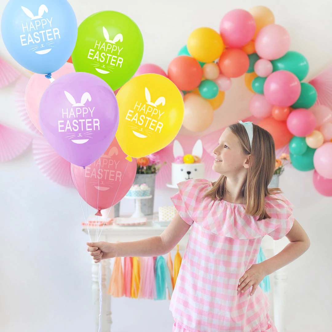 Новинка 10 шт. баннер в виде пасхального кролика красочный шар латексный