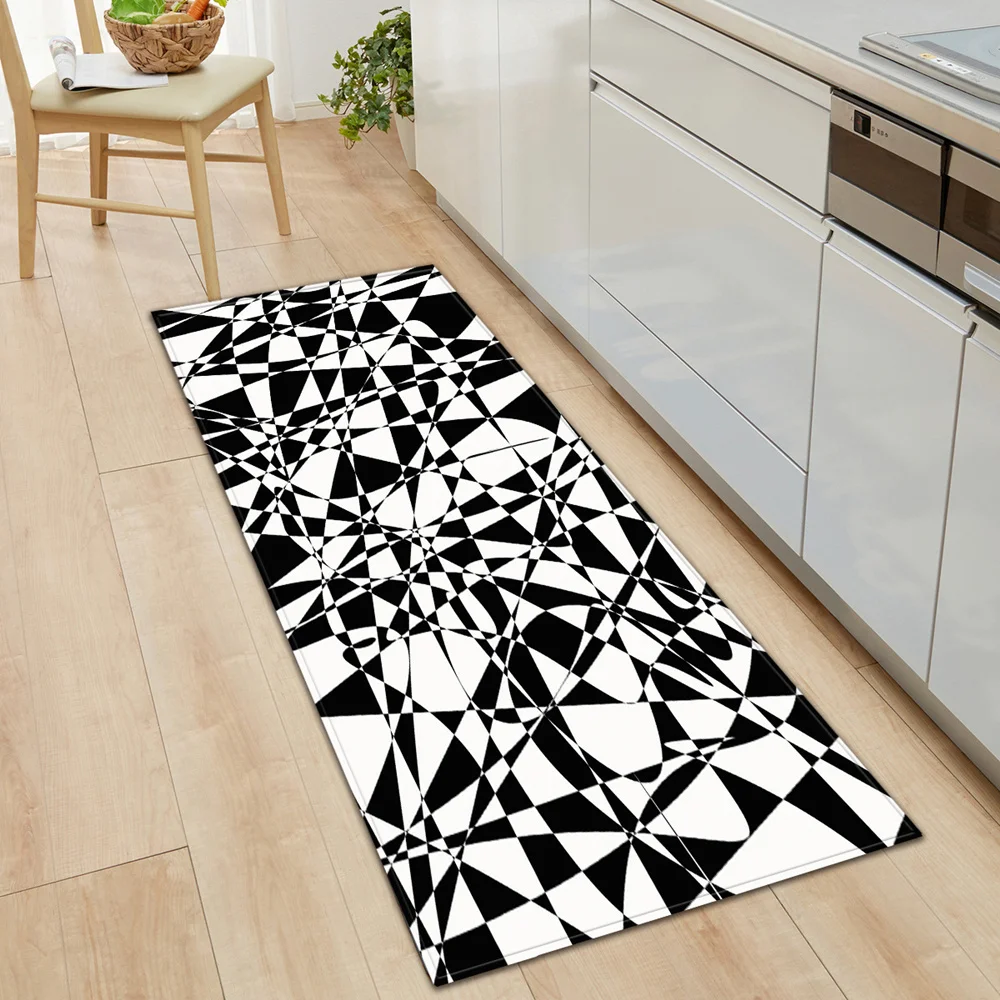 3D геометрический Кухня коврик под дверь спальни дома прихожей пол ковер
