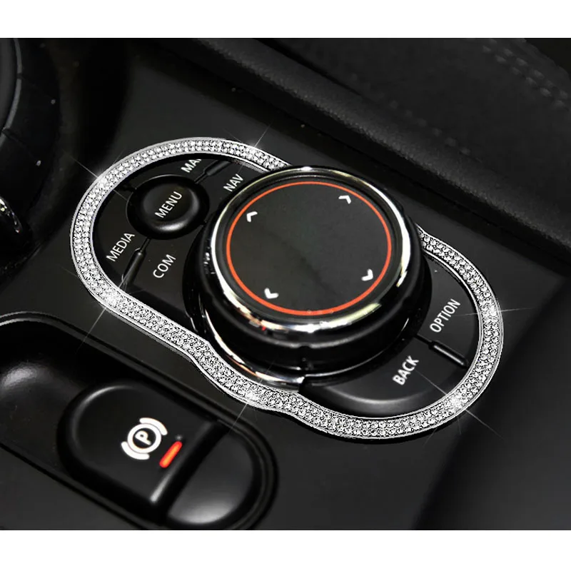 

Crystal Center Console Multimedia Buttons Cover Trim fit For Mini Cooper Cluman F55 F56 F57