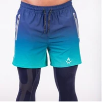 summer hot style outer wear gradient trendy brand pants straight casual sports shorts