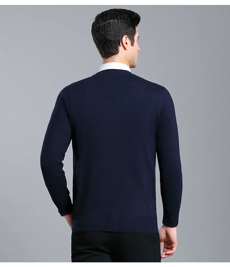 MACROSEA осень и зима мужские вязаные свитера с длинными рукавами мужской Однотонный