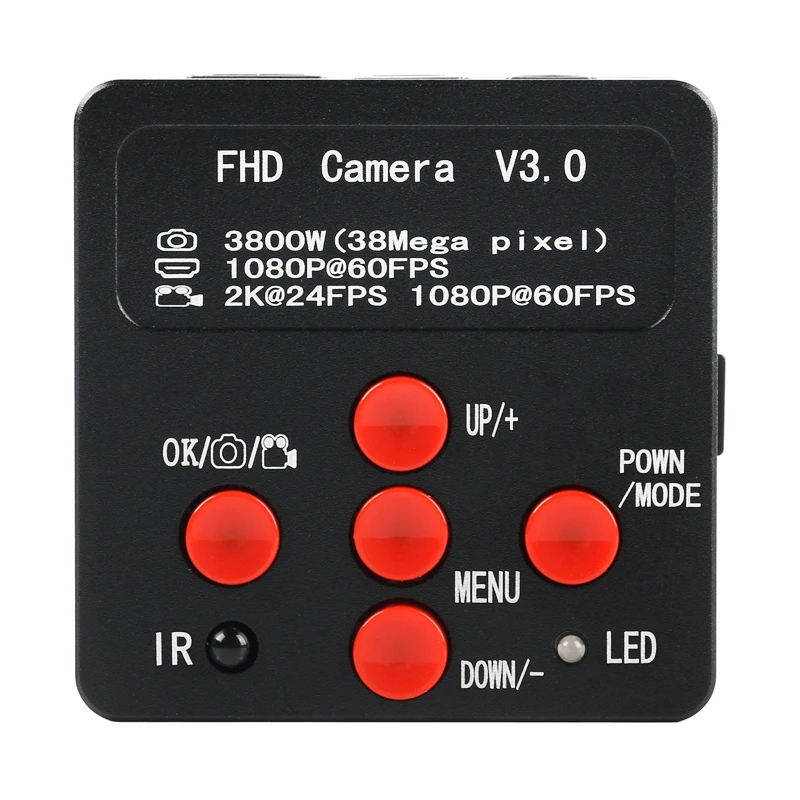 Экран FHD с 38MP 720P 1080 2K USB HDMI Цифровой промышленная видео микроскоп Камера С образное крепление для объектива
