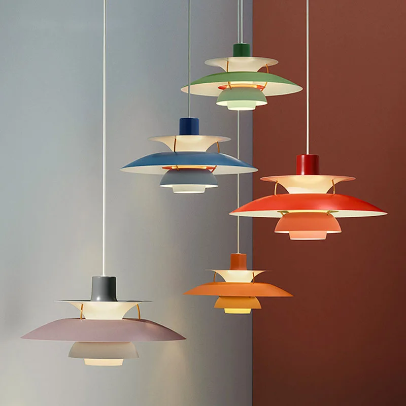 Nordic PH Pendant Lights Colorful Art Umbrella Hanging Lamps Bedroom Dining Room Living Decor Lamp Restaurant Light Fixture | Лампы и