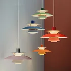 Скандинавский подвесной светильник PH s, красочный художественный зонт, подвесные светильники для спальни, столовой, гостиной, декоративная лампа, светильник для ресторана