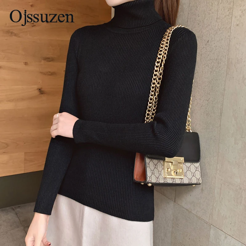 Свитера Женская одежда 2019 зимние женские Топы Пуловер черный зеленый красный