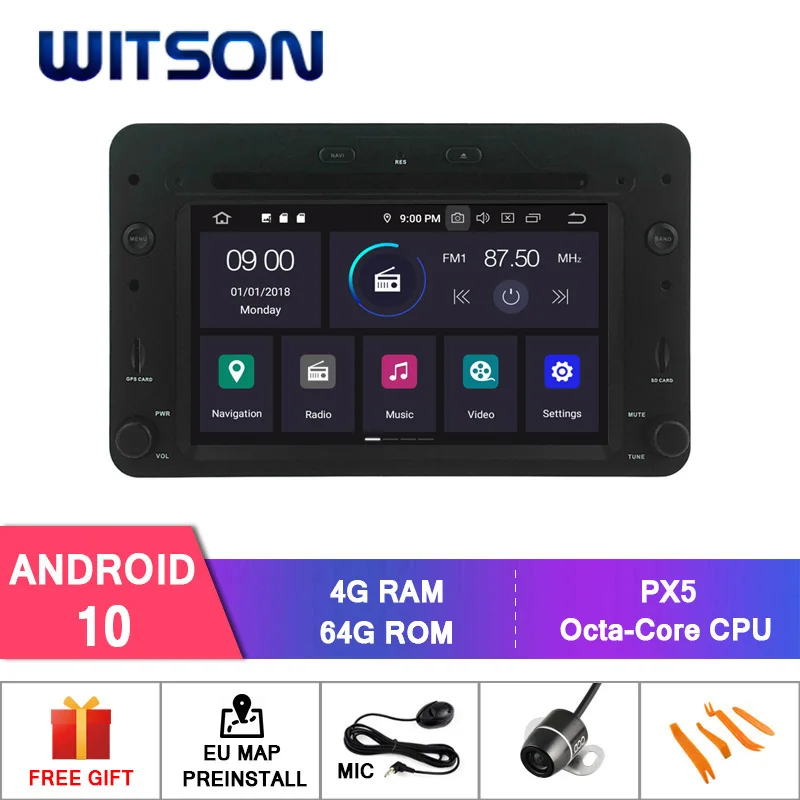 WITSON Android 10 0 IPS HD экран для Alfa Romeo мультимедийный плеер автомобиль 4GB RAM + 64GB FLASH |