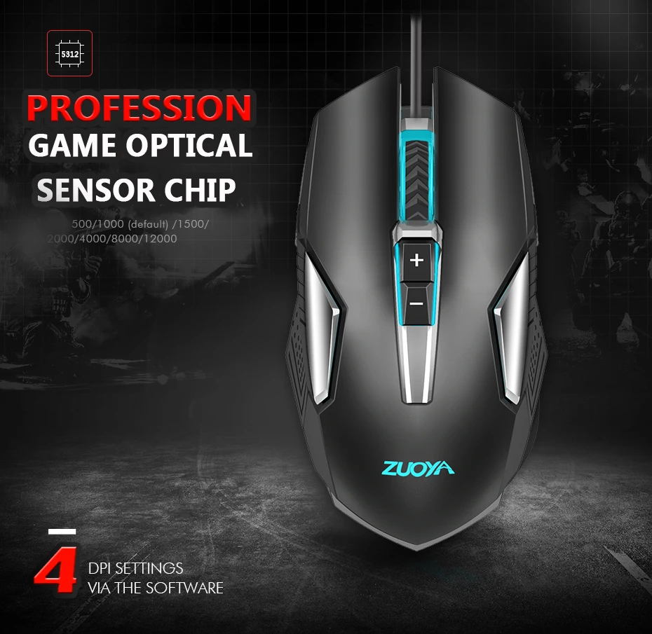 ZUOYA игровая мышь USB Проводная оптика Micel светодиодный с подсветкой игра Mause для ПК ноутбука pro gamer