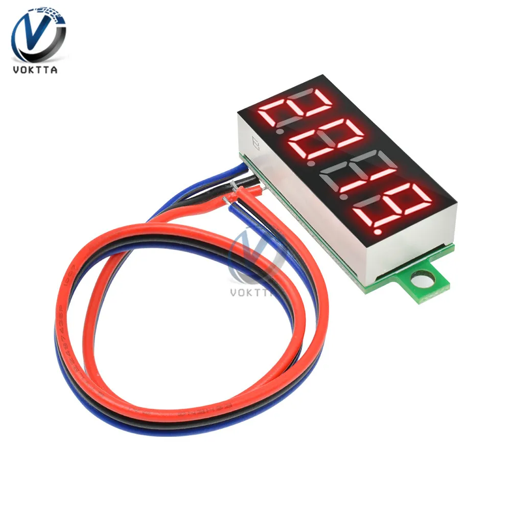 Цифровой мини-вольтметр постоянный ток 0-100 в 4 бита цифровой дисплей светодиодная