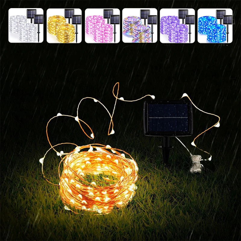 

String fairy lights 10m 100LED / 5M 50 LED Waterproof Outdoor Garland Solar Power Lamp Christmas For Garden Decoration