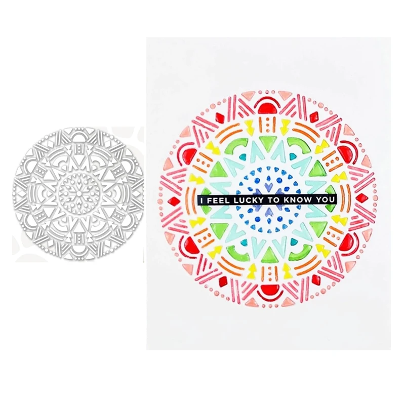 

JC 2021 New Arrival Magical Circle Metal Cutting Dies for Scrapbooking Decor Stencil Handmade Card Make Model Craft Mold Die Cut