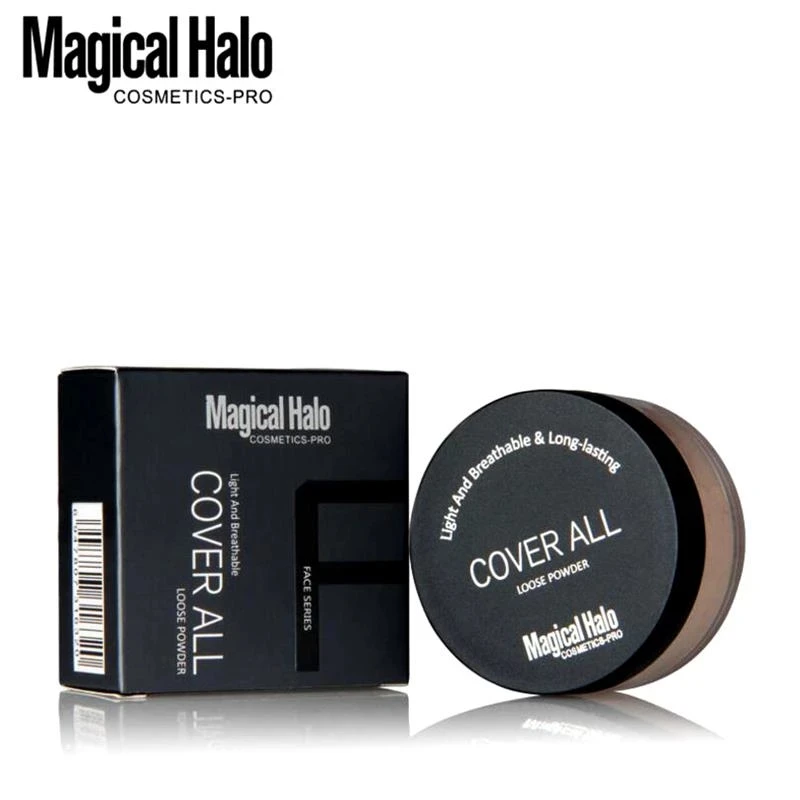 

3 Colors Makeup Loose Powder With Puff Cosmetics Face Powder Oil Control Brighten Smooth Contour Palette Skin Finish Cover Matt