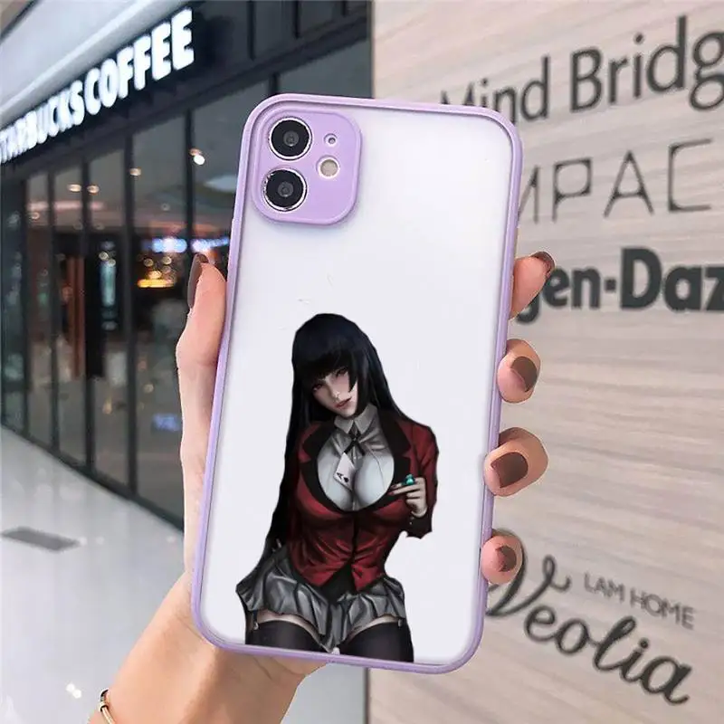 

yumeko jabami sexy girl comics Phone Cases Matte Transparent for iPhone 7 8 11 12 s mini pro X XS XR MAX Plus cover funda