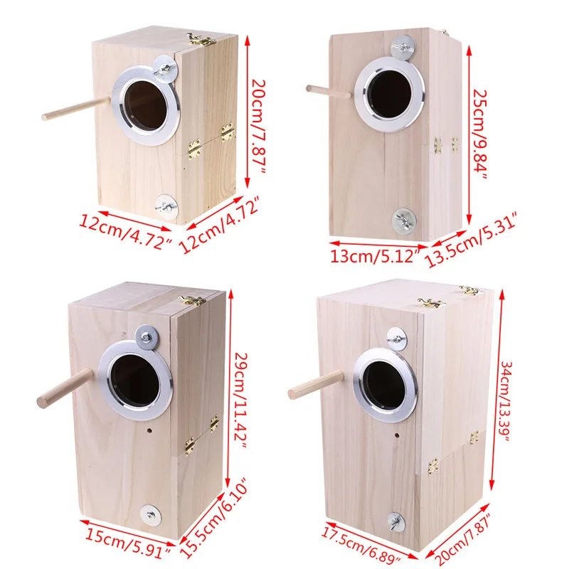Wooden Bird Breeding Box Parrot Nesting House Parakeet Mating Case with Clear Window Home Garden Balcony Decoration | Дом и сад