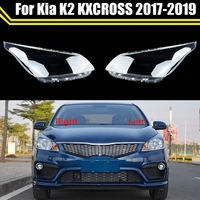 car lampshade shell housing case for kia k2 kxcross 2017 2018 2019 front glass lens headlamp headlight cover auto light caps