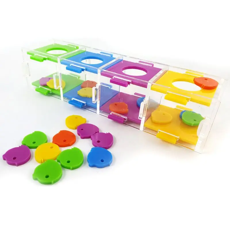 

Colorful Bird Parrot Intelligence Toy Coin Box Macaw Cockatiel Training Chew Toy